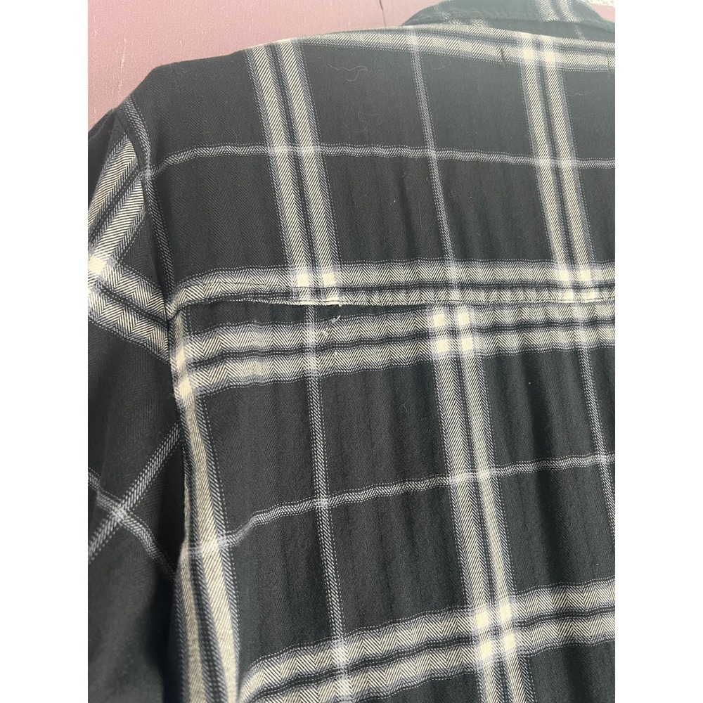 Abercrombie & Fitch Womens XL Plaid Soft Cotton Button Down Oversized Shirtdress - Picture 6 of 8
